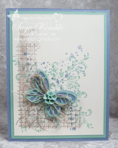 Handmade card all occasions card from Stamping Madly with background created with Timeless Textures stamp set