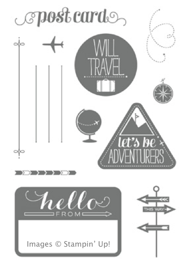 Click here to order Wanderlust Photopolymer stamp set from my Online Stampin'l Up! Store