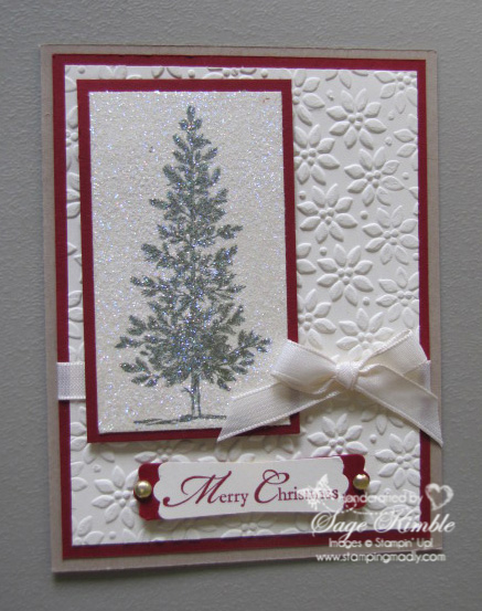 Lovely as a Tree Christmas Card from Stamping Madly