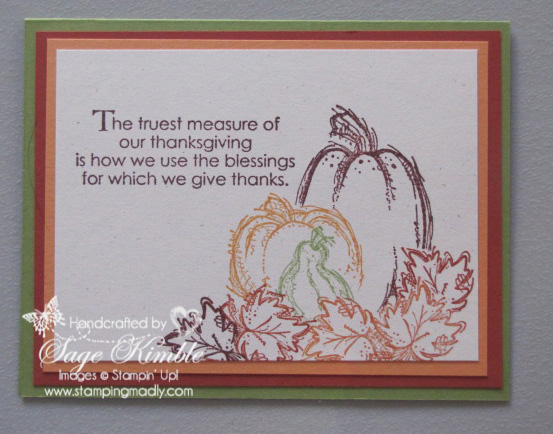 Thanksgiving Card from Stamping Madly using the Masked Images Technique