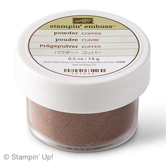 Copper Embossing Powder from Stampin' Up! for awesome handmade cards